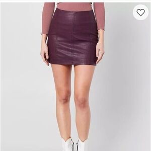 Free People Modern Femme Vegan Mini Skirt